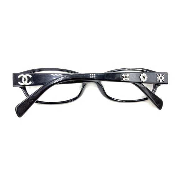 Chanel 3161-B 501 Black Crystals Oval Eyeglasses Frames 52-16 135 Italy Designer - Picture 11 of 12